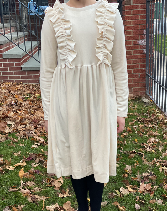 White Velour Dress