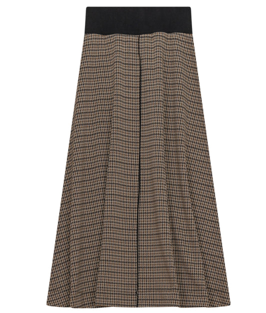 Midi Houndstooth Skirt