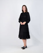 Load image into Gallery viewer, Black Smock Ruffle Dress
