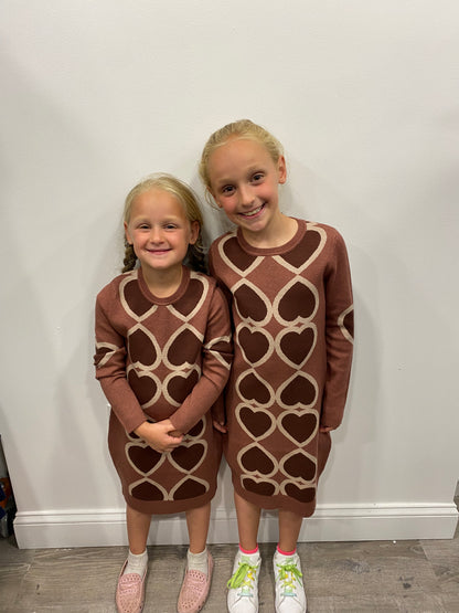 Heart Design Knit Dress