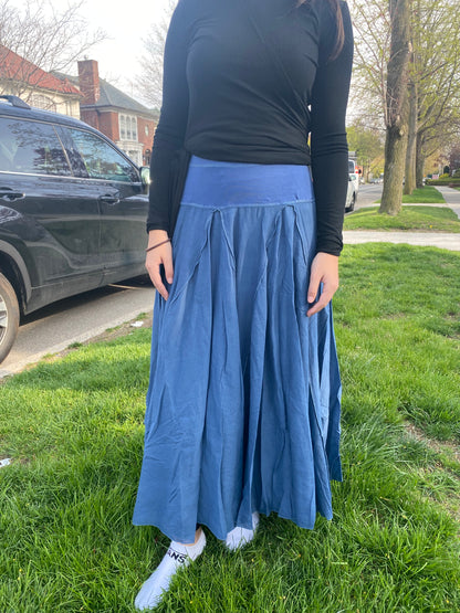 Gauze Godet Maxi Skirt