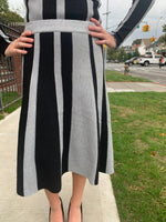 Load image into Gallery viewer, Ribbed Stripe Shimmer Skirt - Set
