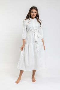 WHITE EYELET DRESS