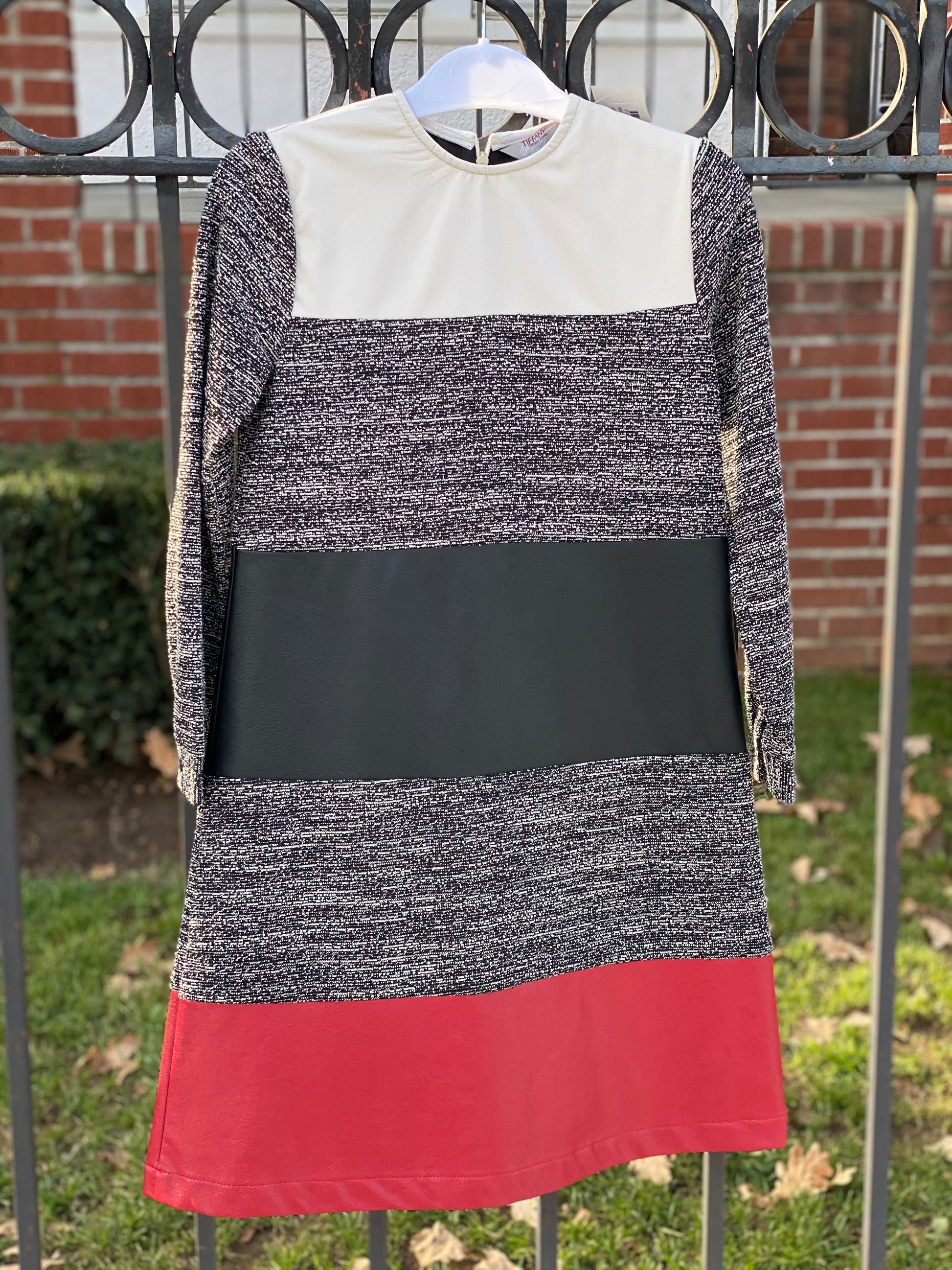 tweed and leather dress Leather Tweed Dress