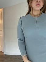 Load image into Gallery viewer, 24/7 SHORT ZIPPER HENLEY
