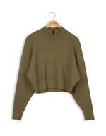 Load image into Gallery viewer, Point Cable Knit Zip Sweater
