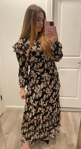 FLORAL CHIFFON MAXI DRESS