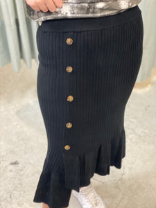 Kerisma Ruffle Button Rib Skirt