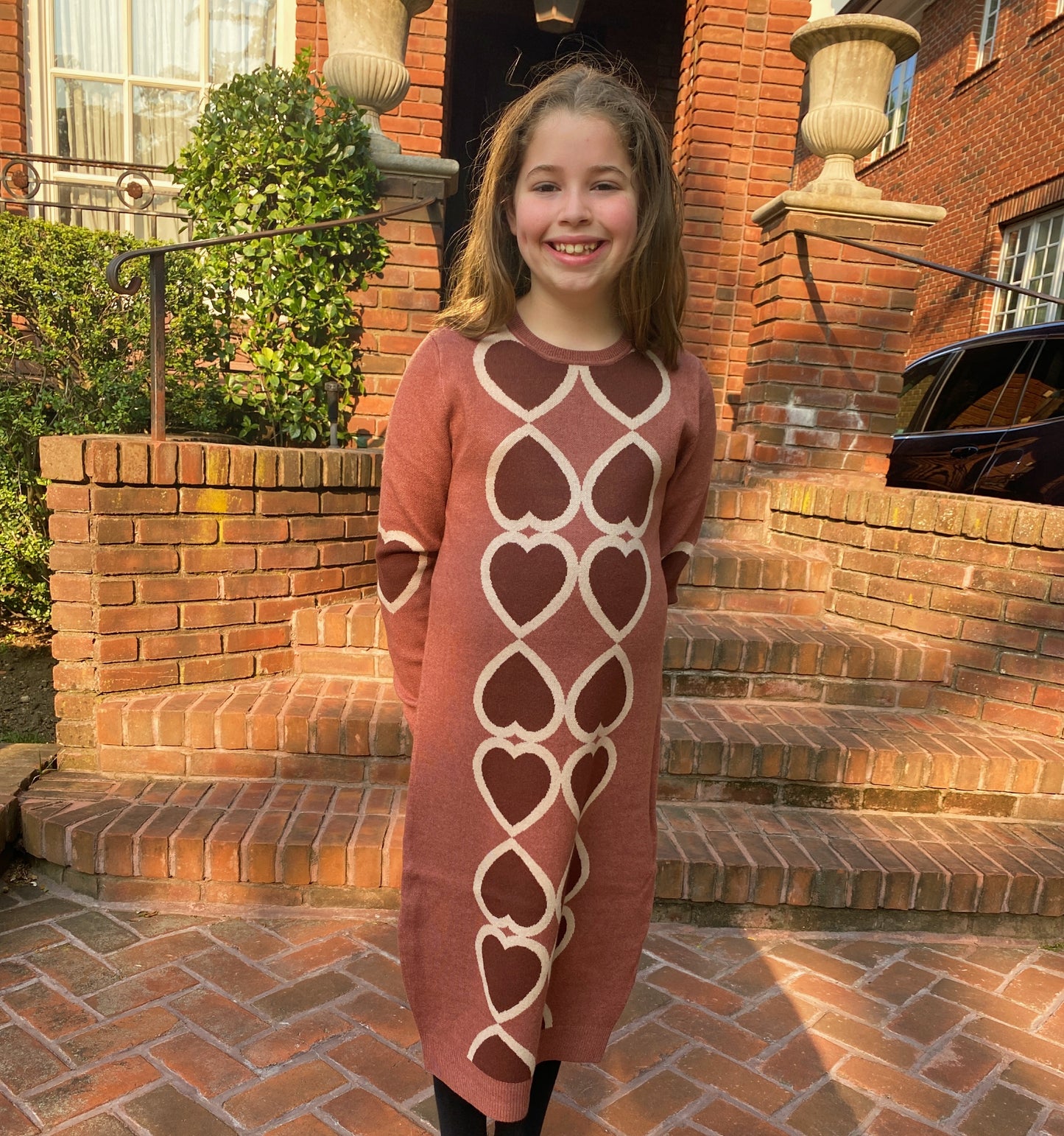 Heart Design Knit Dress