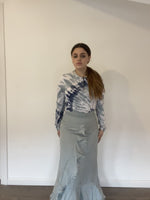 Load and play video in Gallery viewer, DENIM TENCIL SMOCKED SKIRT
