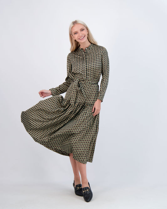Green Geometric Dress