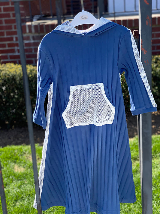 Hoodie Sports Ribbed Dress