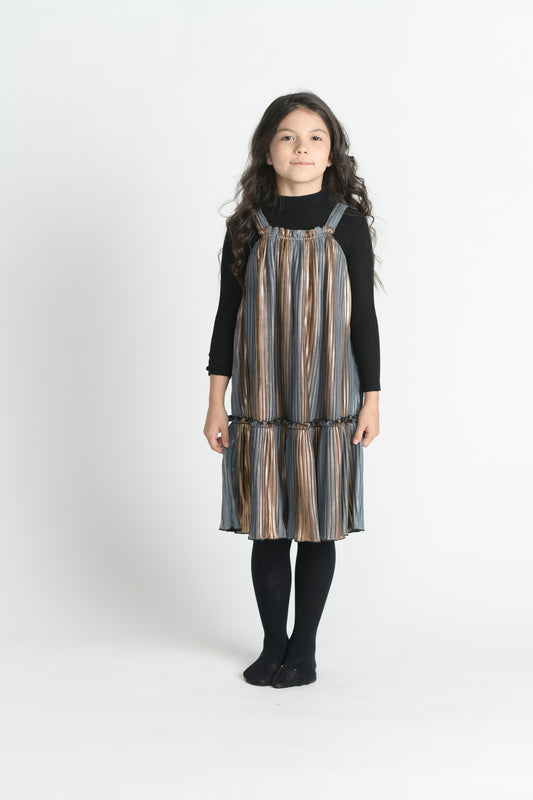 Metallic Pleated Jumper