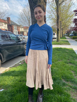 Load image into Gallery viewer, Silky Crinkle Taupe Skirt
