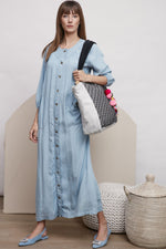 Load image into Gallery viewer, Button Denim Dress with Pocket Detail
