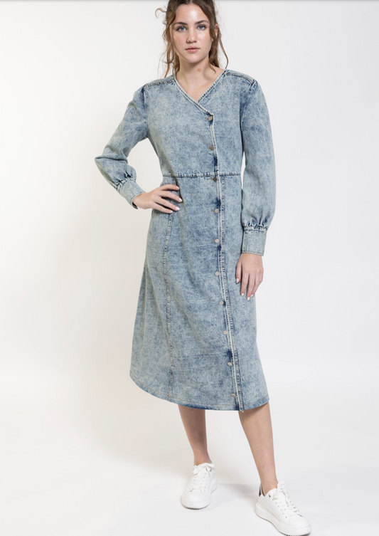 FADE DENIM DRESS