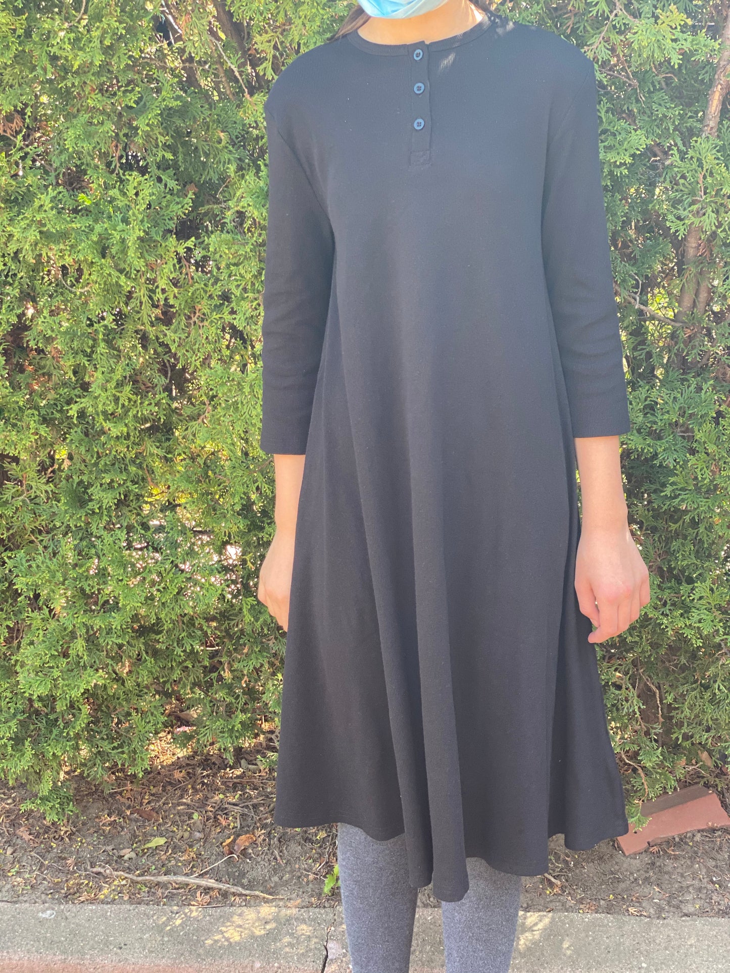 Henley Ribbed Dress