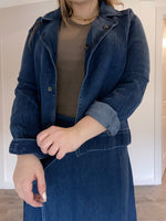 Load image into Gallery viewer, DENIM COLLARED JACKET
