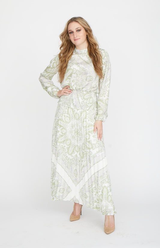 Green Paisley Print Set