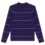 Load image into Gallery viewer, Mock Neck Checked Knit Sweater
