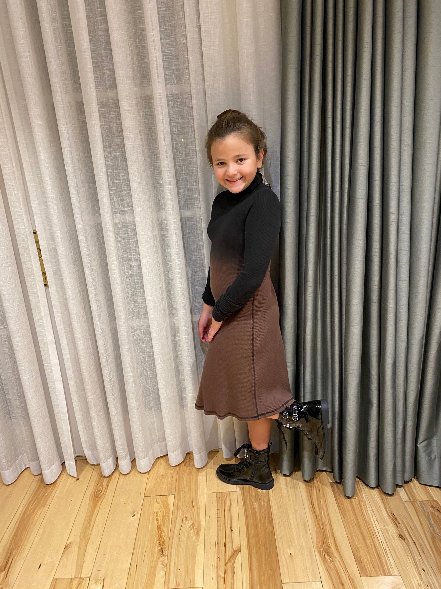 Ombré Turtleneck Dress