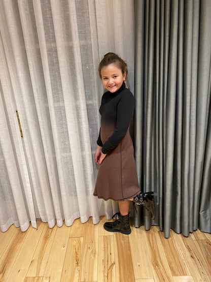 Ombré Turtleneck Dress