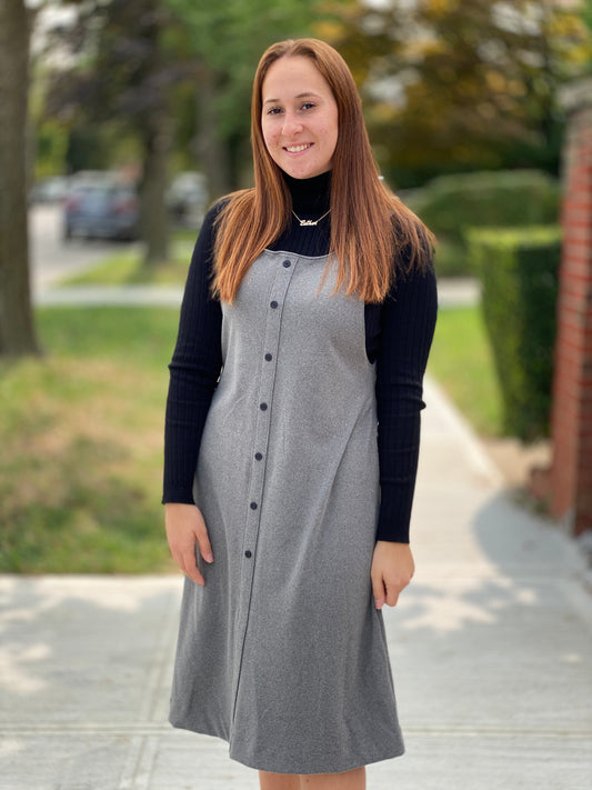 Button Down Belt Detailed Jumper