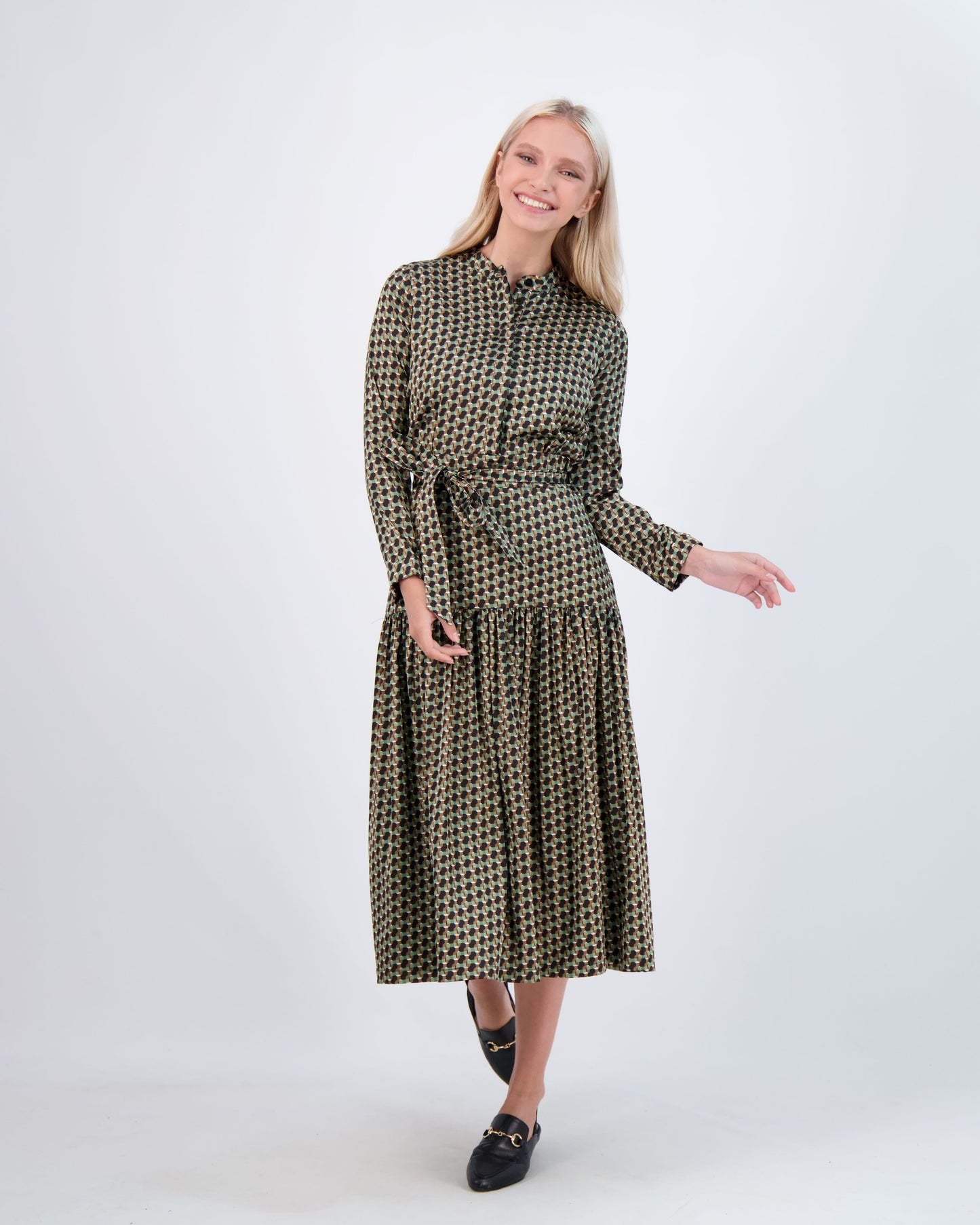 Green Geometric Dress