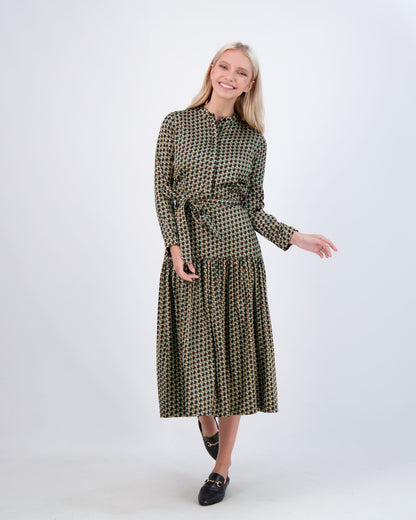 Green Geometric Dress
