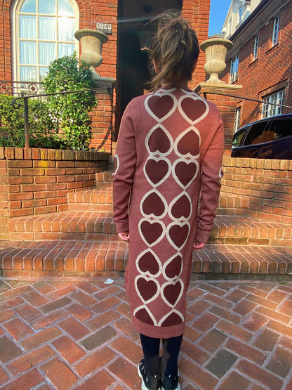 Heart Design Knit Dress