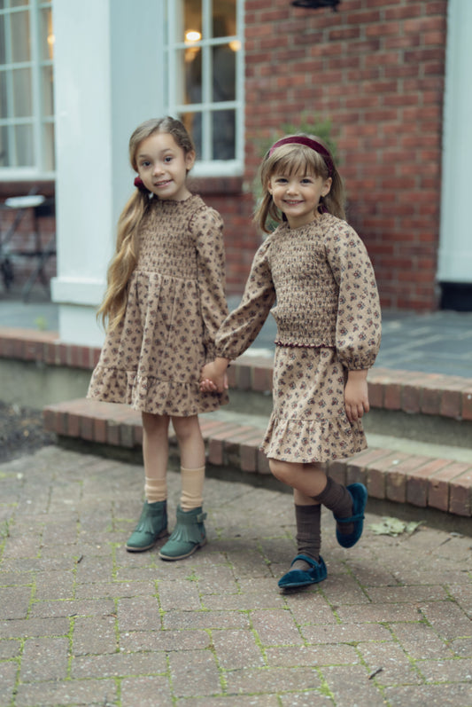 Smocked Floral Set