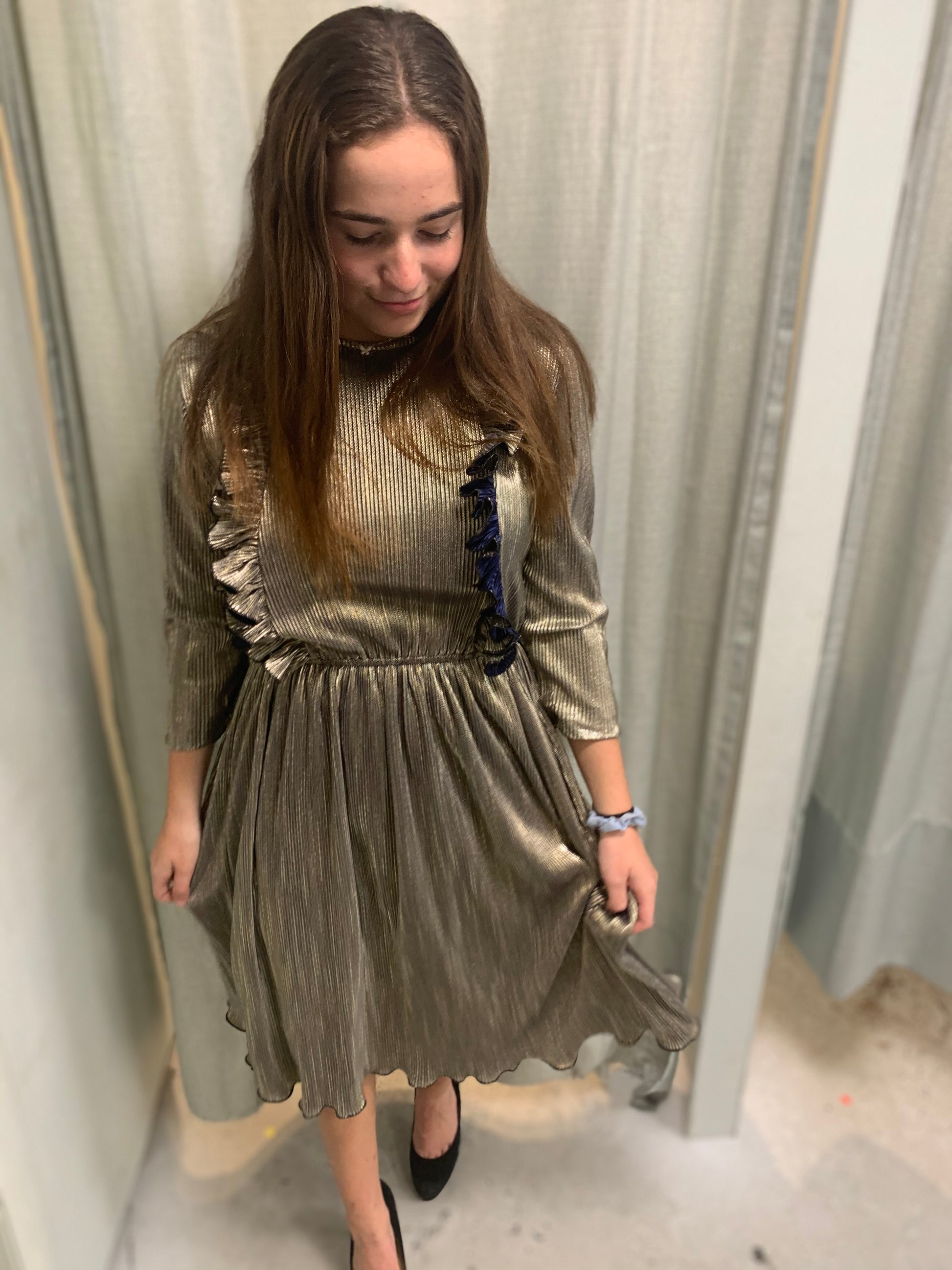 Gold Ruffle Dress Fallon's Gold Ruffle Dress Fallon's
