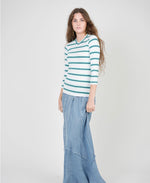 Load image into Gallery viewer, V-NECK STRIPED TEE
