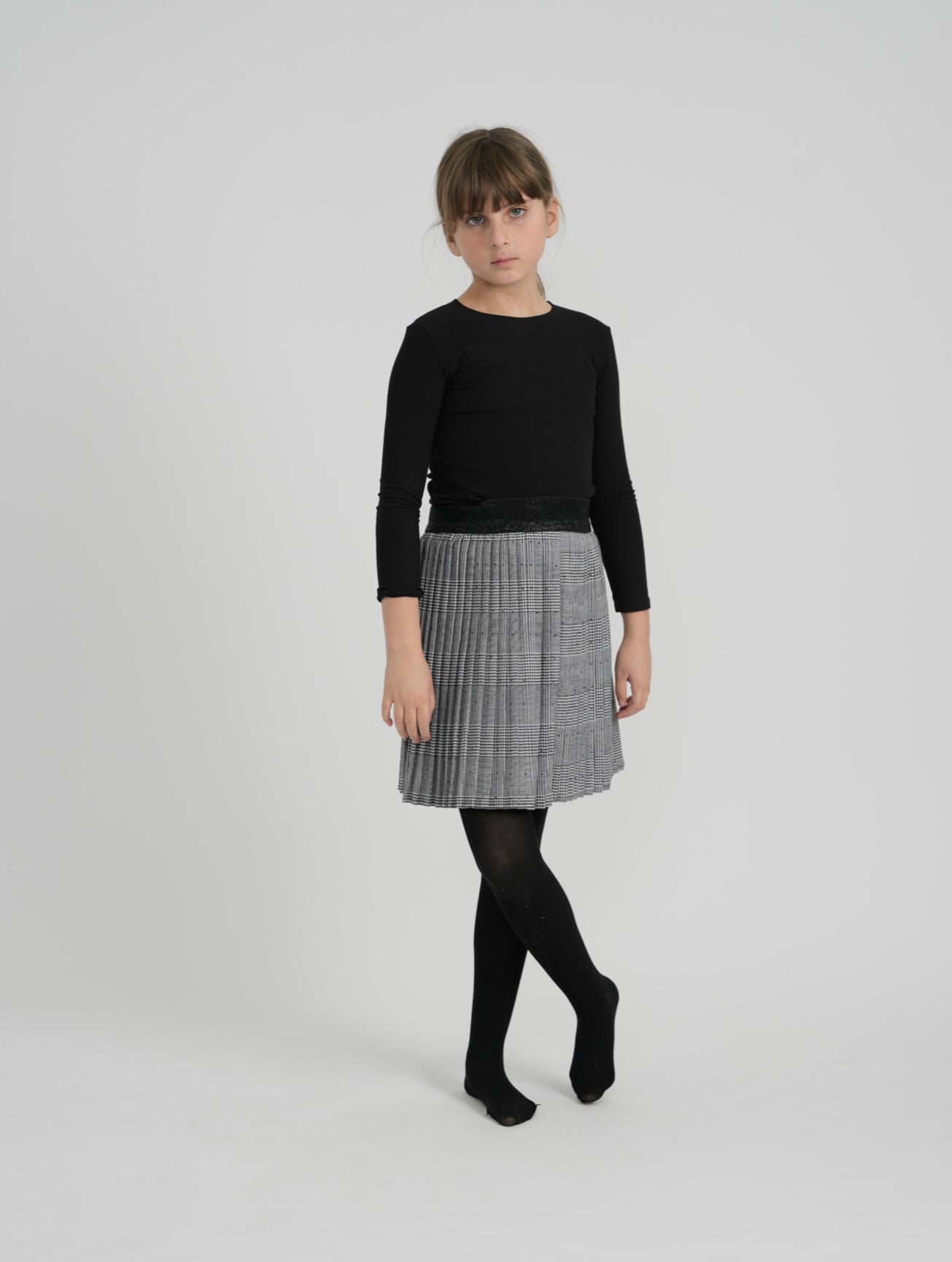 Plaid Pleated Skirt