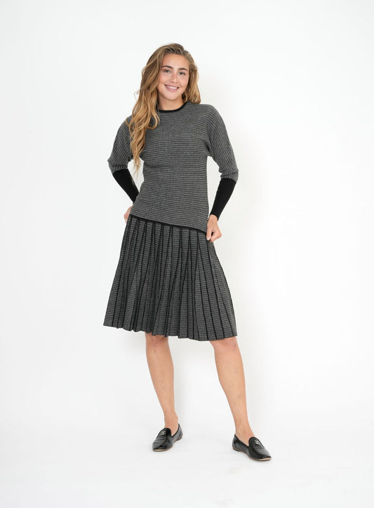 Printed Pleated Skirt