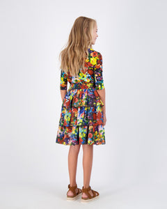 Multicolored Floral Print Tiered Skirt Set