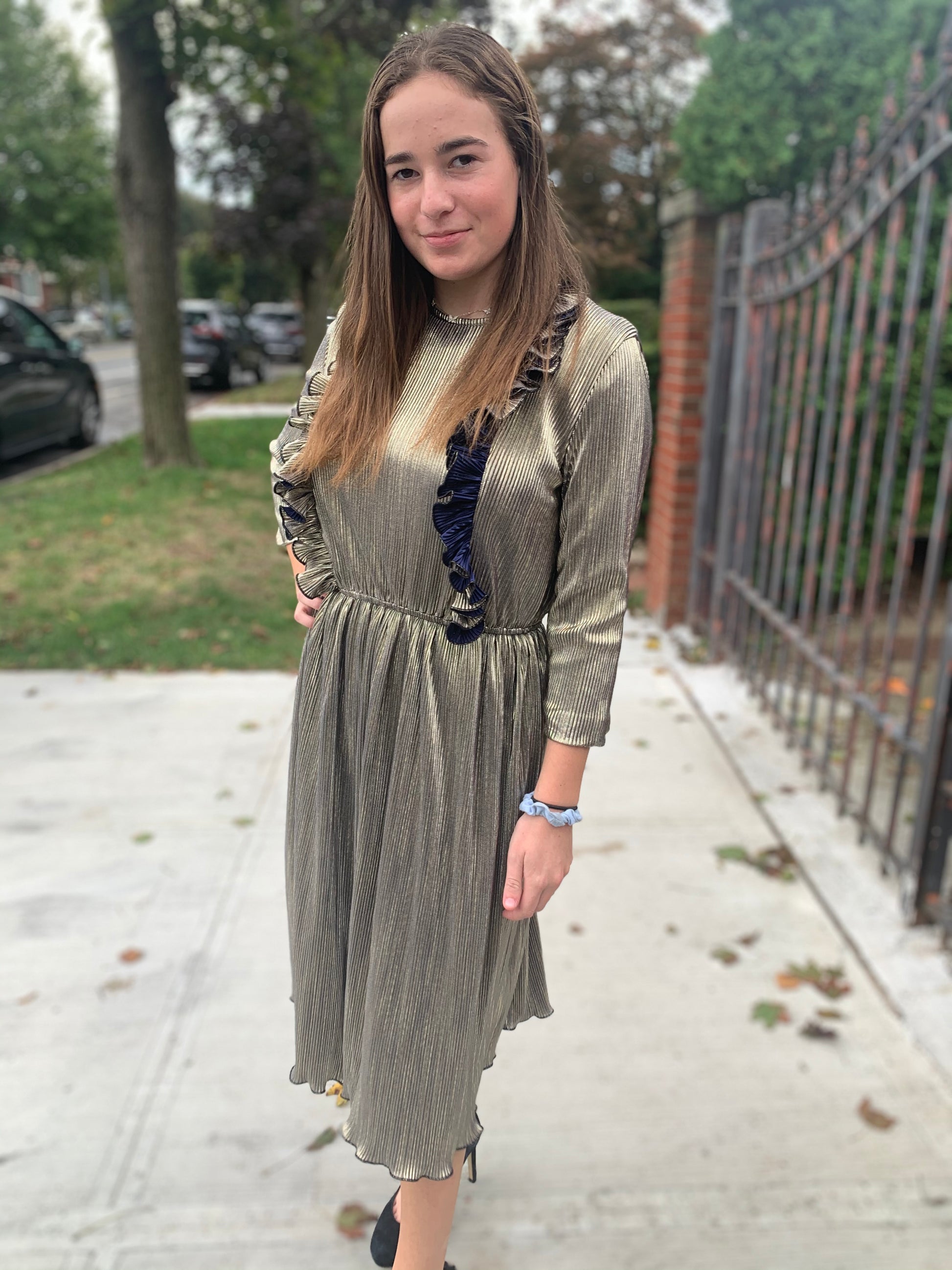 Gold Ruffle Dress Fallon's Gold Ruffle Dress Fallon's