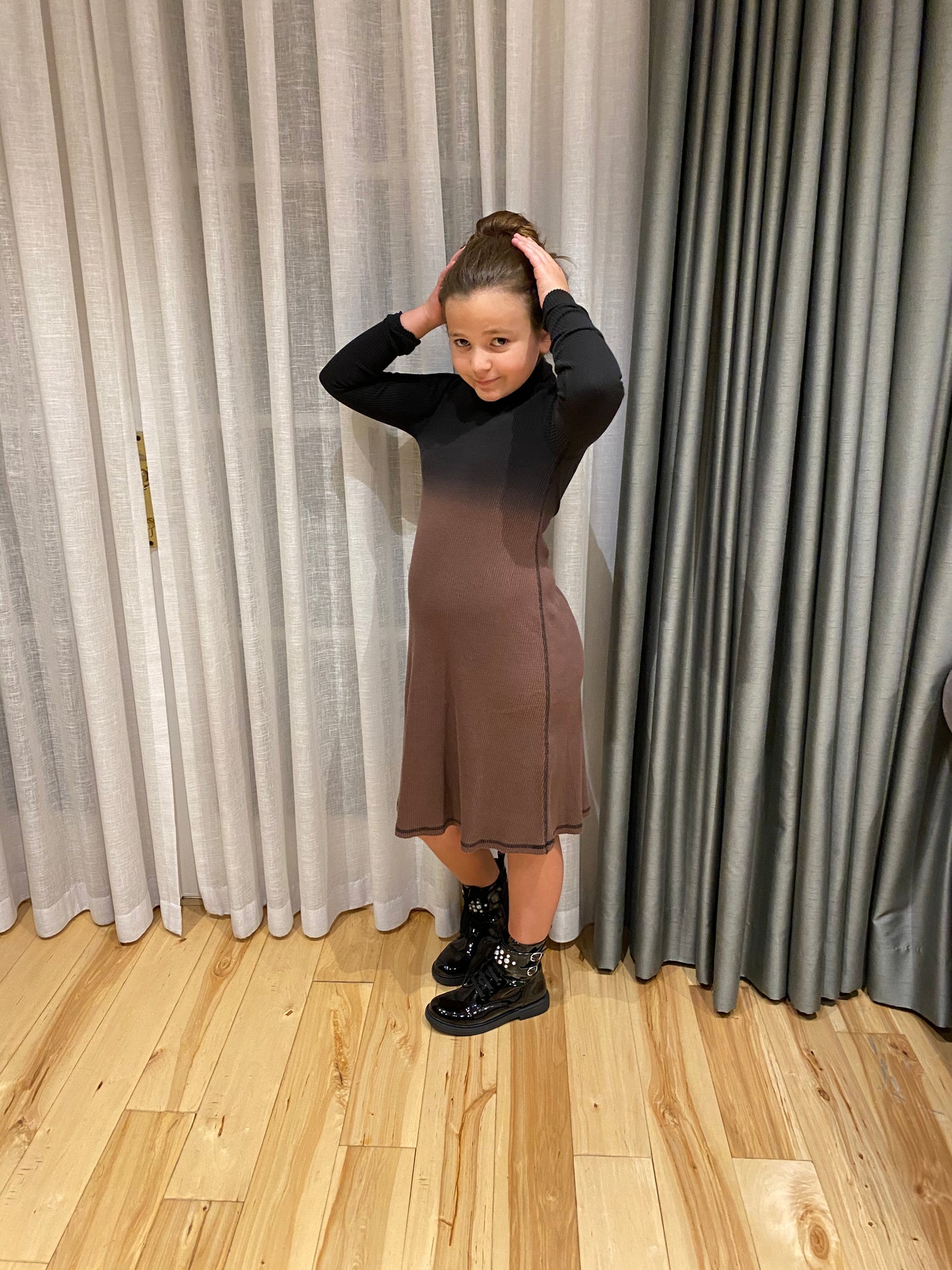 Ombré Turtleneck Dress