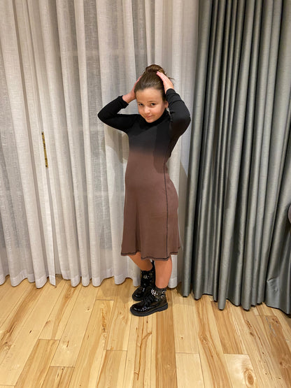 Ombré Turtleneck Dress