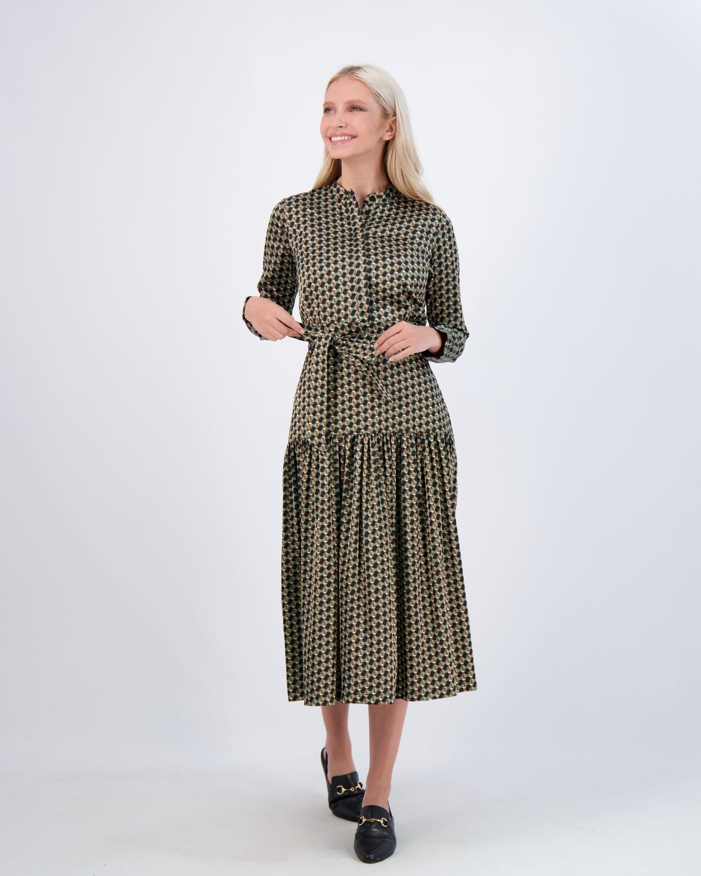 Green Geometric Dress