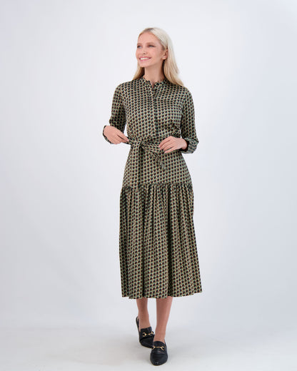 Green Geometric Dress