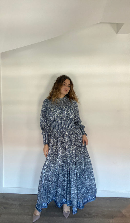 BLUE FLORAL DRESS