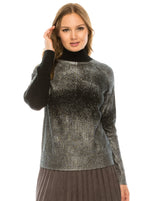 Load image into Gallery viewer, Mock Neck Silver Front Sweater
