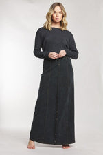 Load image into Gallery viewer, WASHEDOUT BUTTON DOWN MAXI SKIRT
