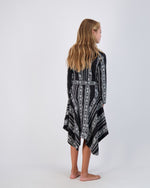 Load image into Gallery viewer, A-Line Black and White High Low Dress
