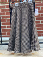 Load image into Gallery viewer, Houndstooth Flair Skirt
