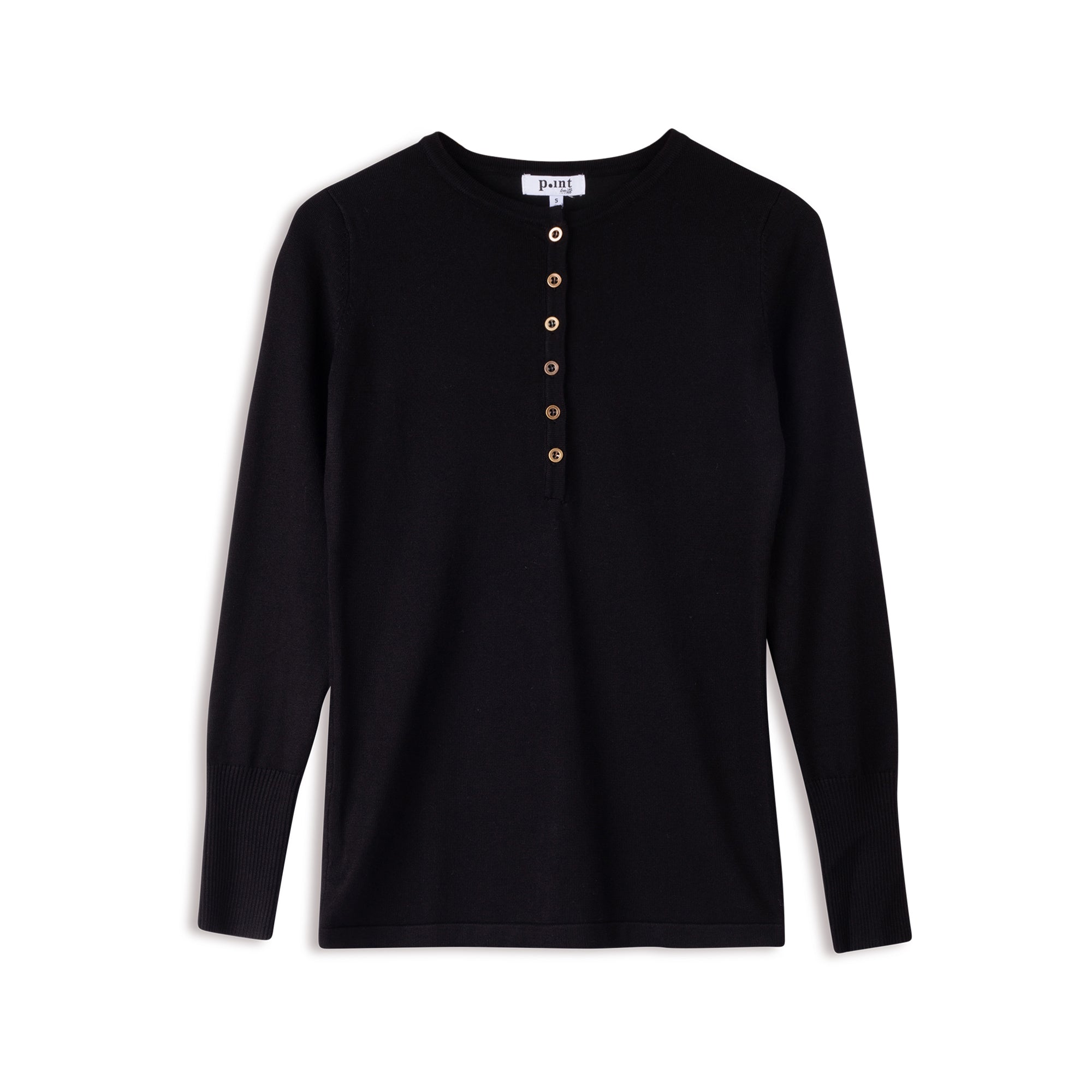 Point Knit Henley