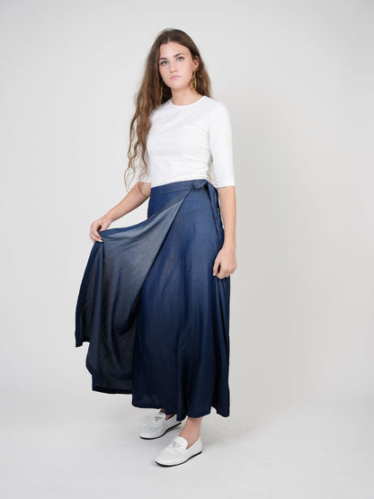 GAUZE WRAP SKIRT