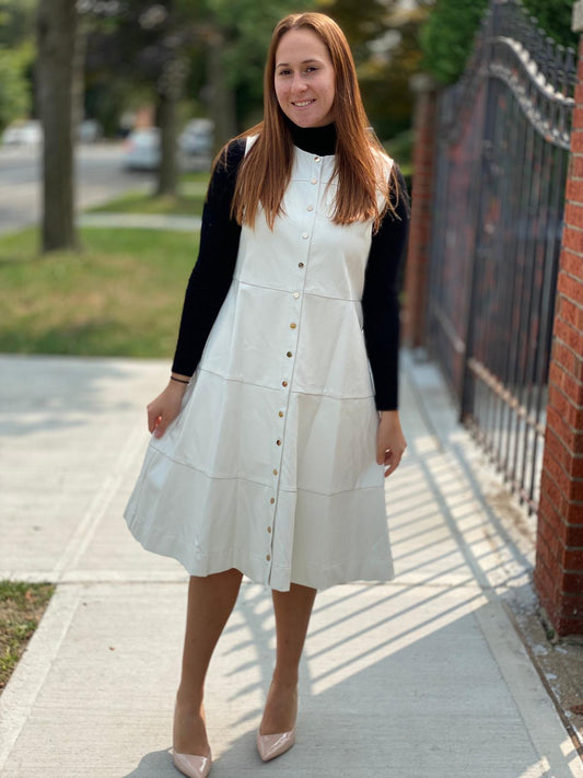 Leather Panel Jumper