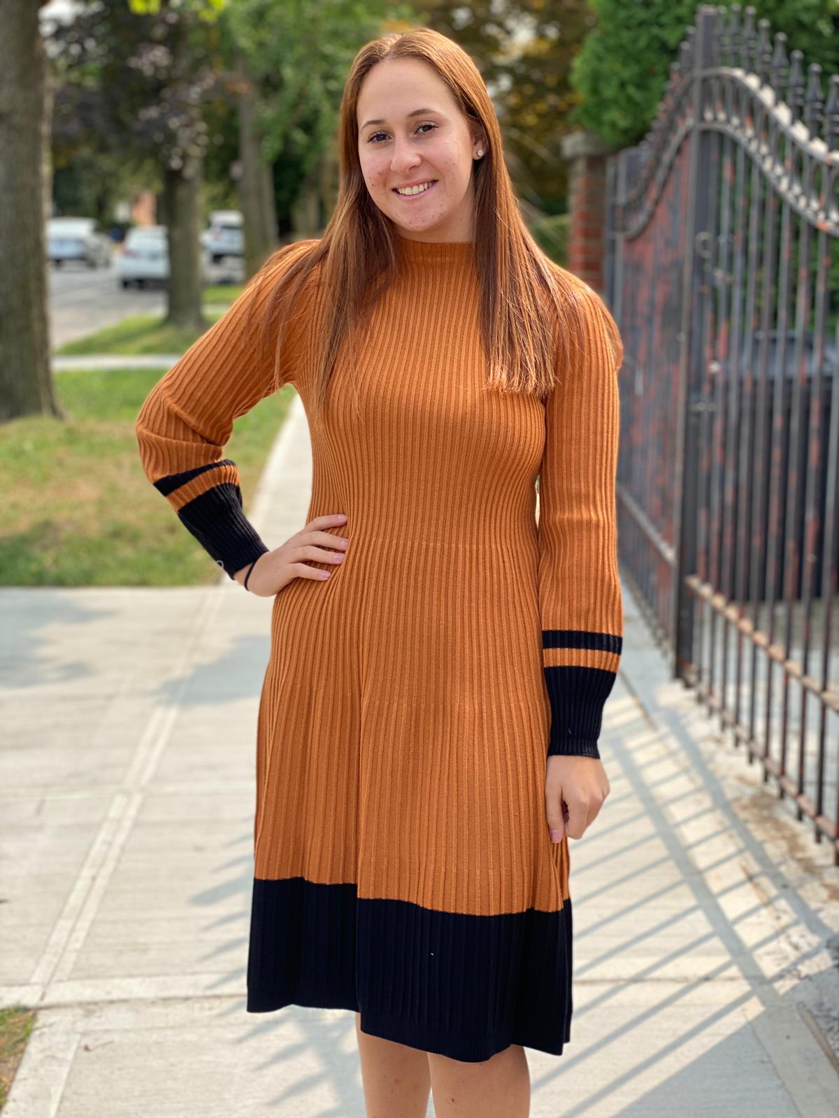 Thick Ribbed Sweater Dress